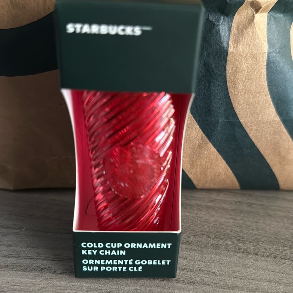 Starbucks NWT 2024 red keychain ornament.